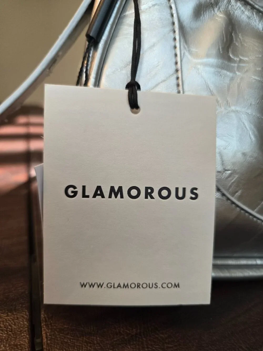 Glamorous Silver Metallic Buckle Shoulder Bag NWT - Picture 4 of 8